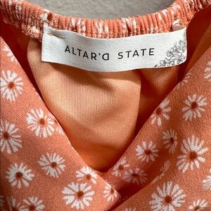 Altar'd State Coral Floral Skirt